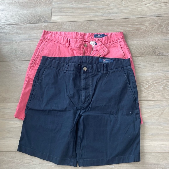 Vineyard Vines Navy and Pink Breaker Shorts - Picture 1 of 6
